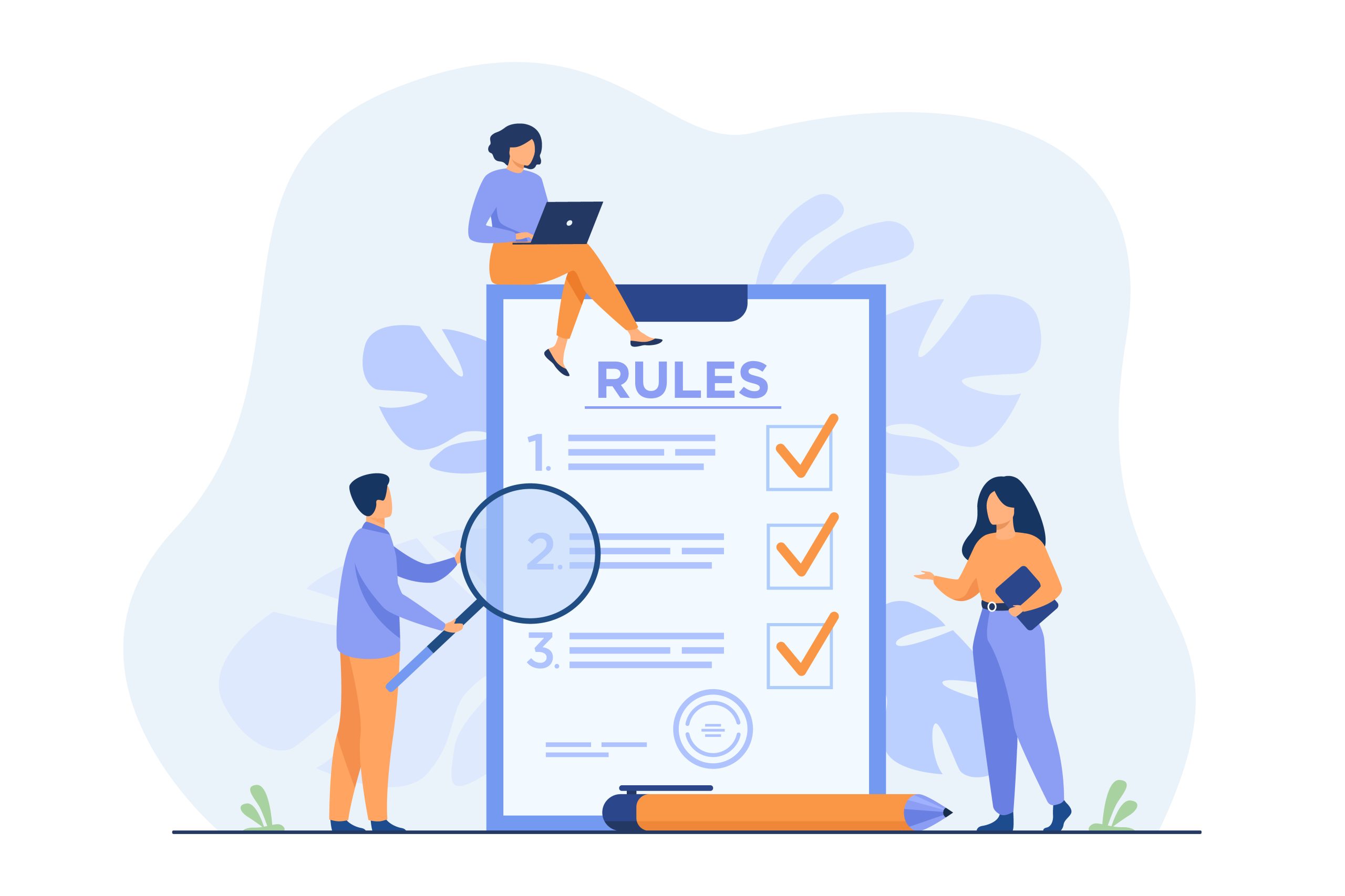 <a href="https://www.freepik.es/vector-gratis/gente-negocios-que-estudia-lista-reglas-guia-lectura-lista-verificacion_11235251.htm#fromView=search&page=1&position=1&uuid=9845b31f-a2fc-49d1-ba02-5a6fe495adc9">Imagen de pch.vector en Freepik</a>